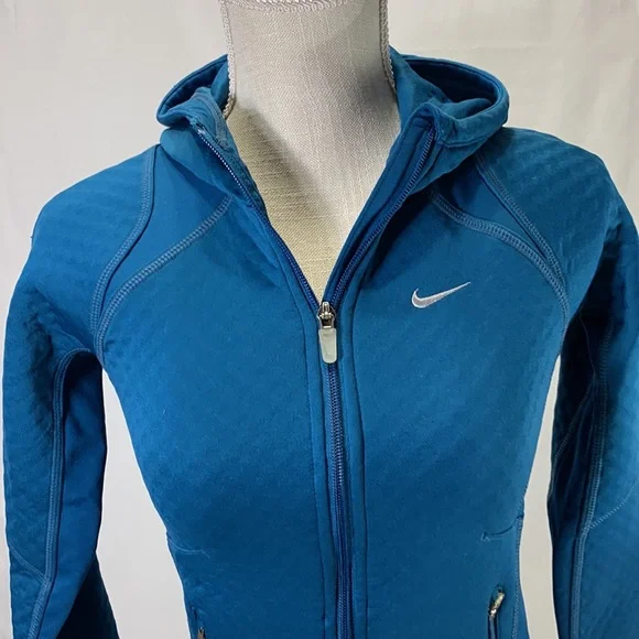 Nike Therma Fit Full Zip Dark Teal Hoodie Size XS - Picture 2 of 14